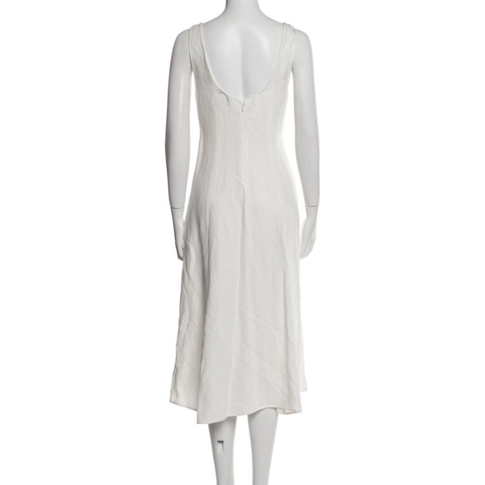 Vince Ivory Scoop Neck Midi Dress